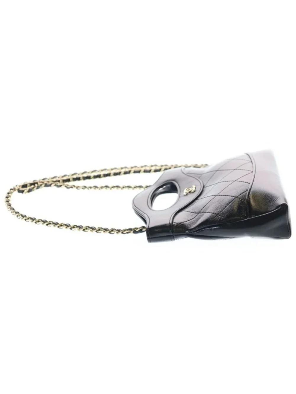 Chanel 31 Quilted Mini Shiny Calfskin Leather 2-Way Chain Shoulder Hand Bag